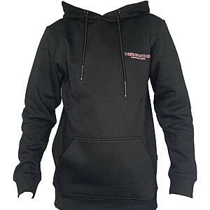 Heinrichs Thermoliner Hoodie in Schwarz – Vorderansicht mit kleinem Brustlogo