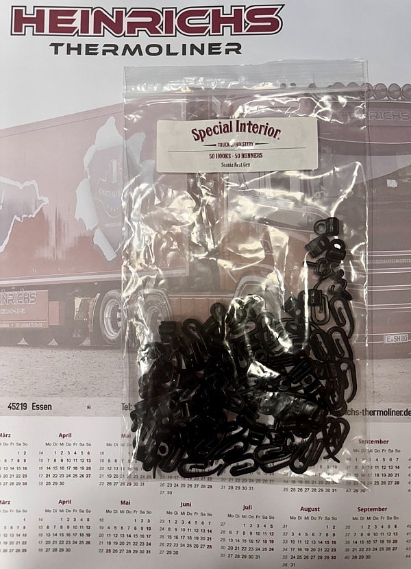 Gardinenhaken Scania NG Arbeiten in Thermoliner Atmosphäre