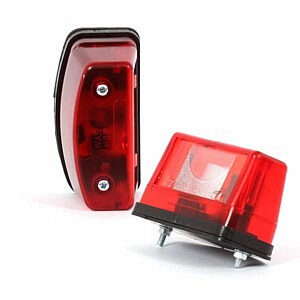 Rote LED Schlussleuchten Set für LKW und Trailer mit Befestigungsschrauben