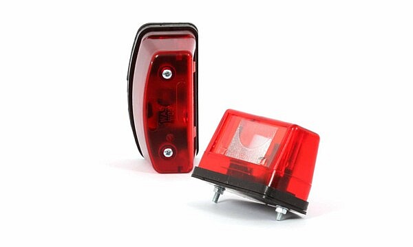 Rote LED Schlussleuchten Set für LKW und Trailer mit Befestigungsschrauben