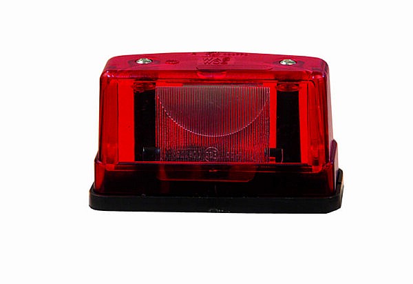 Rote Halogen Kennzeichenleuchte für LKW und Anhänger