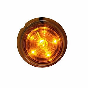 Viking LED Seitenmarkierungsleuchte 70mm Amber, runde 6 LED Positionslampe für LKW und Anhänger Vorderansicht