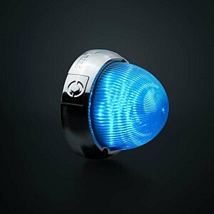 Strands LED Begrenzungsleuchte blau mit Chromgehäuse für LKW und Trailer
