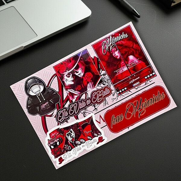 Stickerbogen la vida es bella by heinrichs