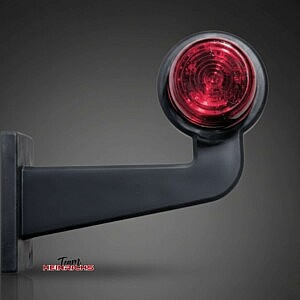 LED Positionsleuchte LKW rechts mit Gummiausleger – Rot hinten