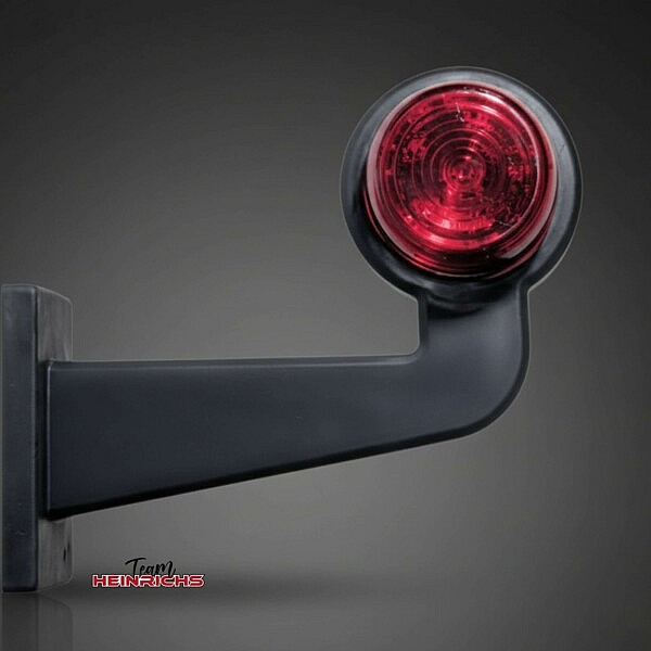 LED Positionsleuchte LKW rechts mit Gummiausleger – Rot hinten