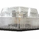 Innenraumlampe Doppelbrenner rechteckig Weiß mit geriffelter Lichtstreuung für LKW Anhänger Camping