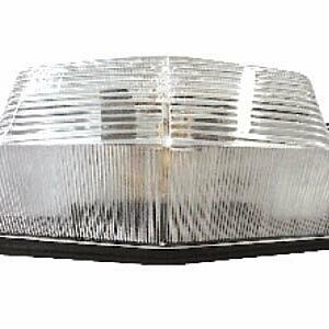 Innenraumlampe Doppelbrenner rechteckig Weiß mit geriffelter Lichtstreuung für LKW Anhänger Camping