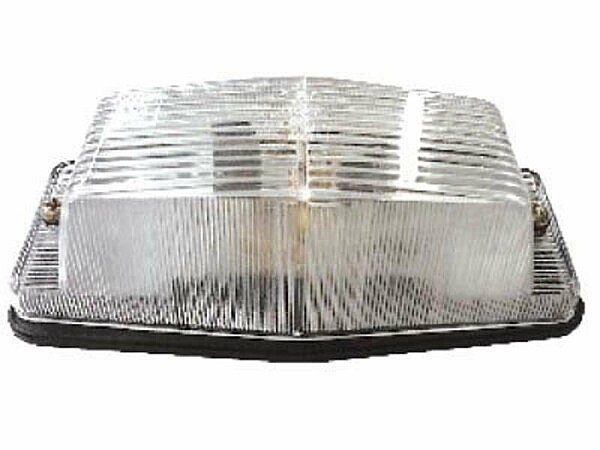 Innenraumlampe Doppelbrenner rechteckig Weiß mit geriffelter Lichtstreuung für LKW Anhänger Camping