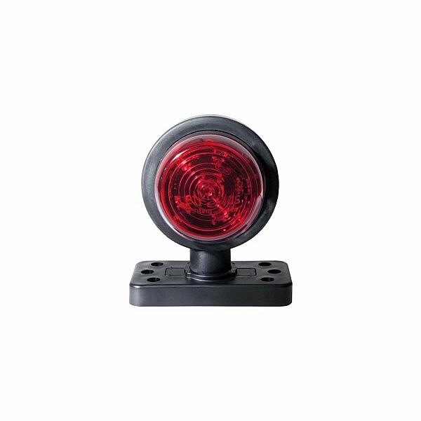 LKW Trailer Positionsleuchte rot am kurzen Rubber Arm