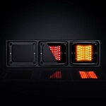 LED-Rücklicht 3-Kammer Modul mit Blinker – rotes Rücklicht und gelber Fahrtrichtungsanzeiger für LKW