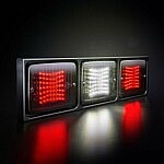 LED-Rücklicht 3-Kammer Modul mit Blinker – rotes Rücklicht und gelber Fahrtrichtungsanzeiger für LKW