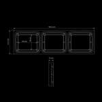 Skizze Scheinwerfer von Strands für Nutzfahrzeuge.