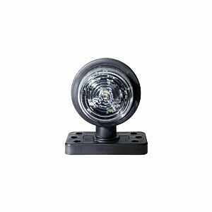 Viking LED Frontpositionsleuchte weiß 6 LED auf kurzer Halterung, runde Positionslampe für LKW und Trailer