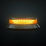 LED Warnleuchte Cruise Light amber im Betrieb – ECE R65 Rundumlicht mit 52W in amber Glow