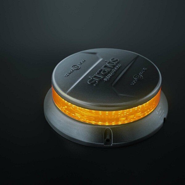 Strands Cruise Light LED Beacon mit amber Licht, Low Profile Aufbauleuchte mit klarer Linse